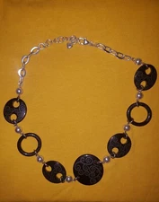 Brighton Lava Lounge Black Swirl Necklace