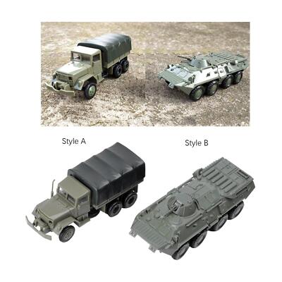 Simulation 1/72 4D Assemble Truck Auto Micro Landschaft Sammlerstück Geschenke
