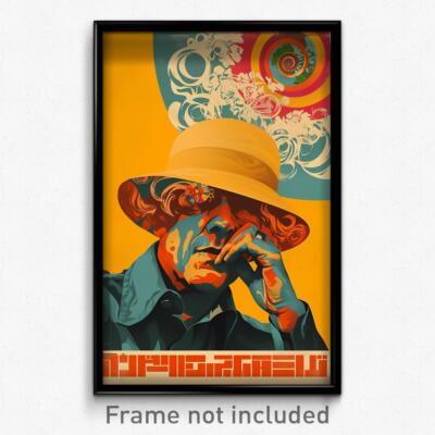 German Movie Poster - Man Feeling Joy, Aged Sun Hat (Germany Film Art Print)