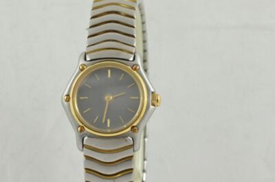 EBEL SPORT CLASSIQUE DAMEN UHR 23MM STAHL/GOLD MIT STAHL BAND GUTER ZUSTAND