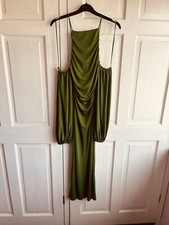 BNWT Zara Green Bardot Midi Dress Size small