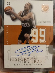 manu ginobili autograph