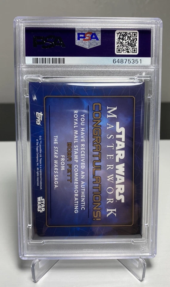 2016 Topps Star Wars Masterwork Stamp Boba Fett /249 PSA 10 Trading Card - Image 2 of 4