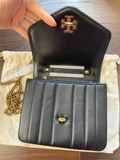Tory Burch Kira Crossbody Quilted Bag In Black Leather 👜👜BNWT FREE P&P ✅✅