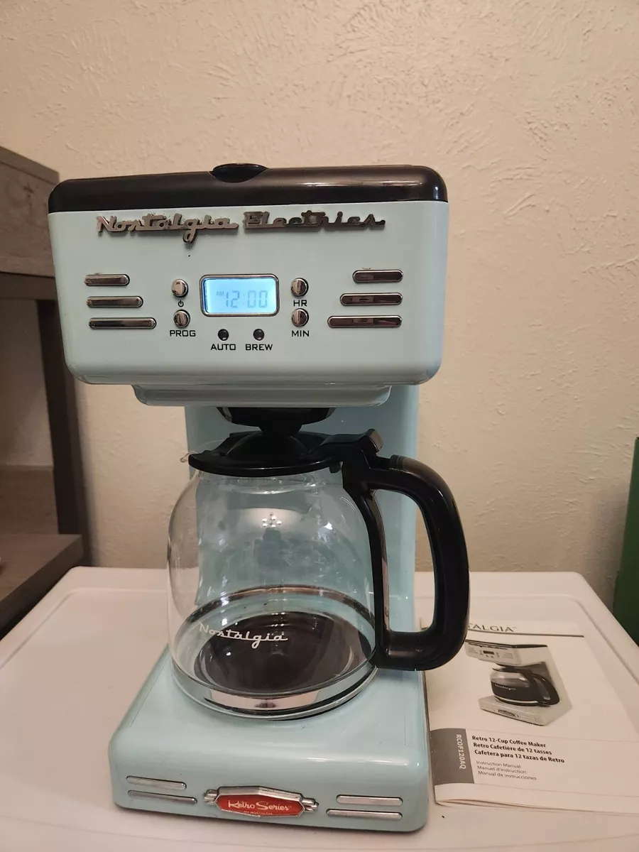 Nostalgia Retro 12-Cup Coffee Maker, Aqua — Nostalgia Products