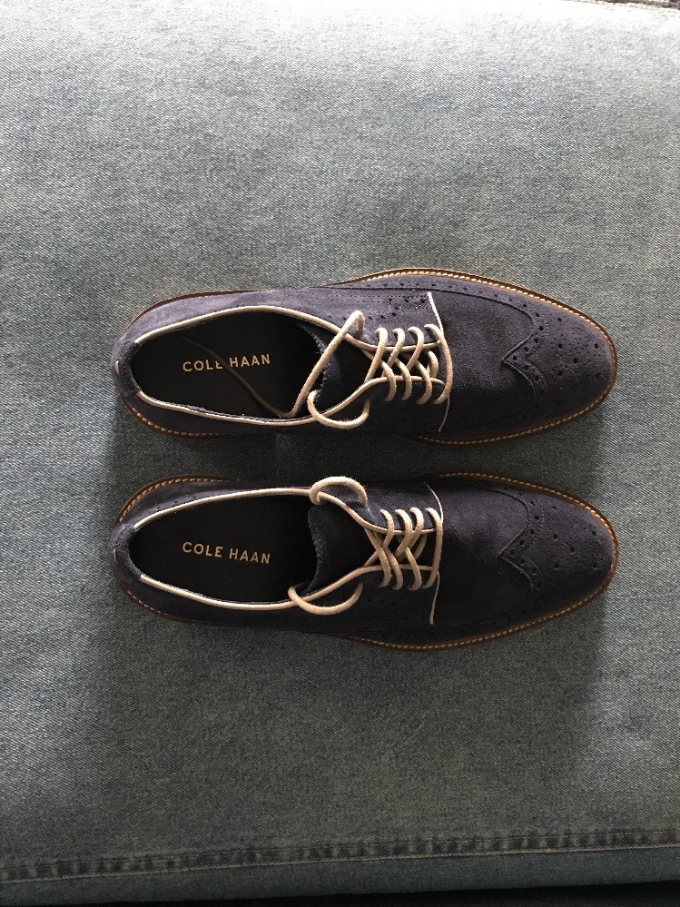 VG/EX Cole Haan Monroe Wing (Gulf Oxford - Taglia 9 (Gulf Wing Suede Blue) aae1a1 VG/EX Cole Haan Monroe Wing (Gulf Oxford - Taglia 9 (Gulf Wing Suede Blue) aae1a1