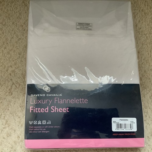 Flannelette Single Fitted Sheet In White - Picture 3 of 3