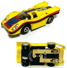 Rare 1970s Foreign HO Yellow/Red/Blue PORSCHE 917 Slot Car