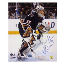 DWAYNE ROLOSON Signed Edmonton Oilers 16 X 20 Photo - 79112