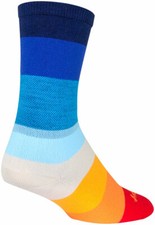 SockGuy 70's Crew Socks | 6 inch | Blue | L/XL