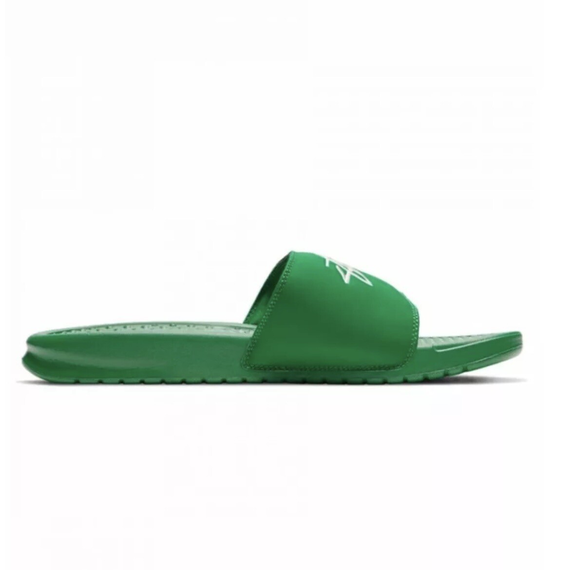 Nike Benassi x Stussy Unisex Sliders 'Pine Green / White' - Size