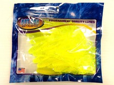4/" White//Chartreuse Tail 20//Pack GOT-CHA H4CT20-33 Curltail Grub