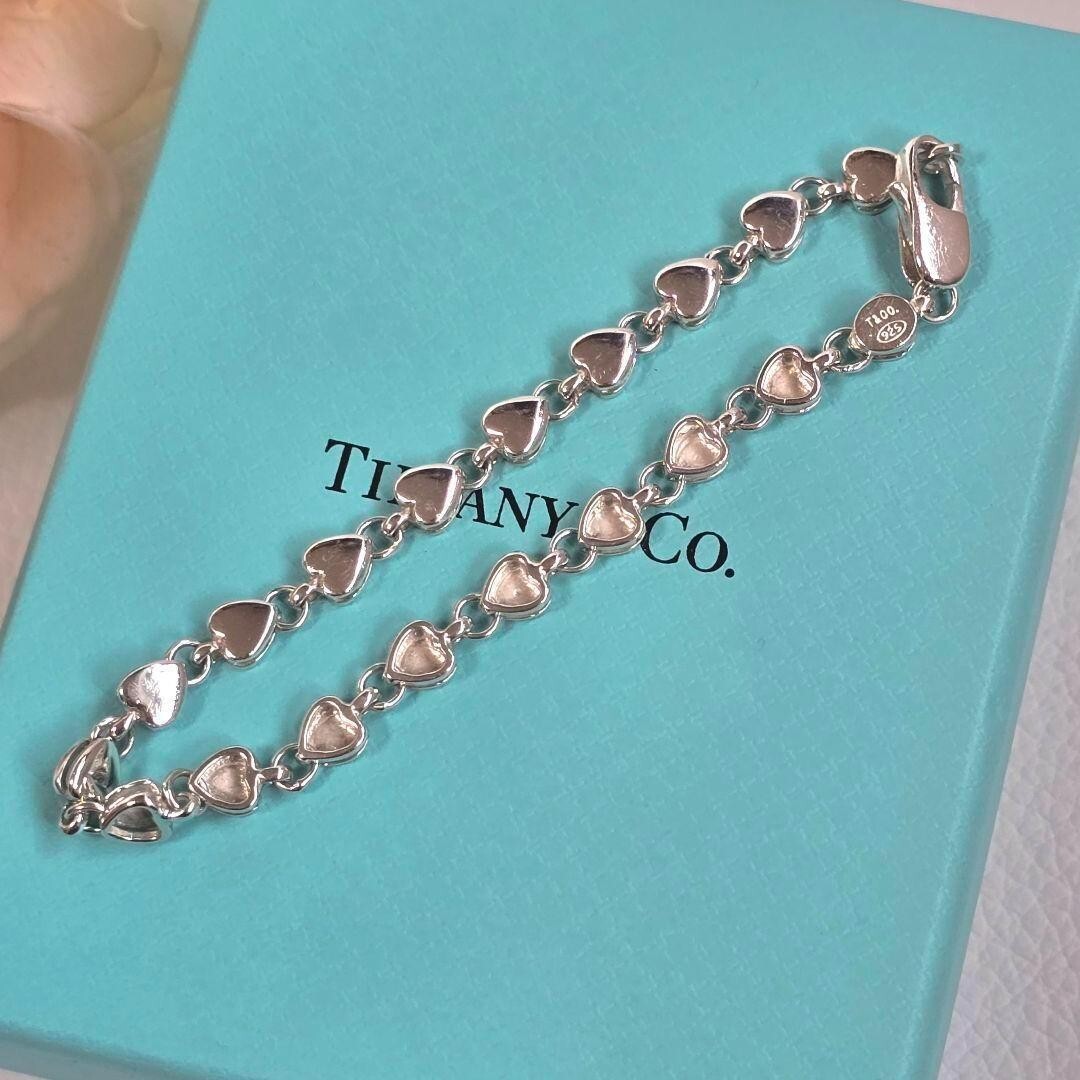 TIFFANY&Co Puff Heart Link Chain Bracelet Sterling Silver