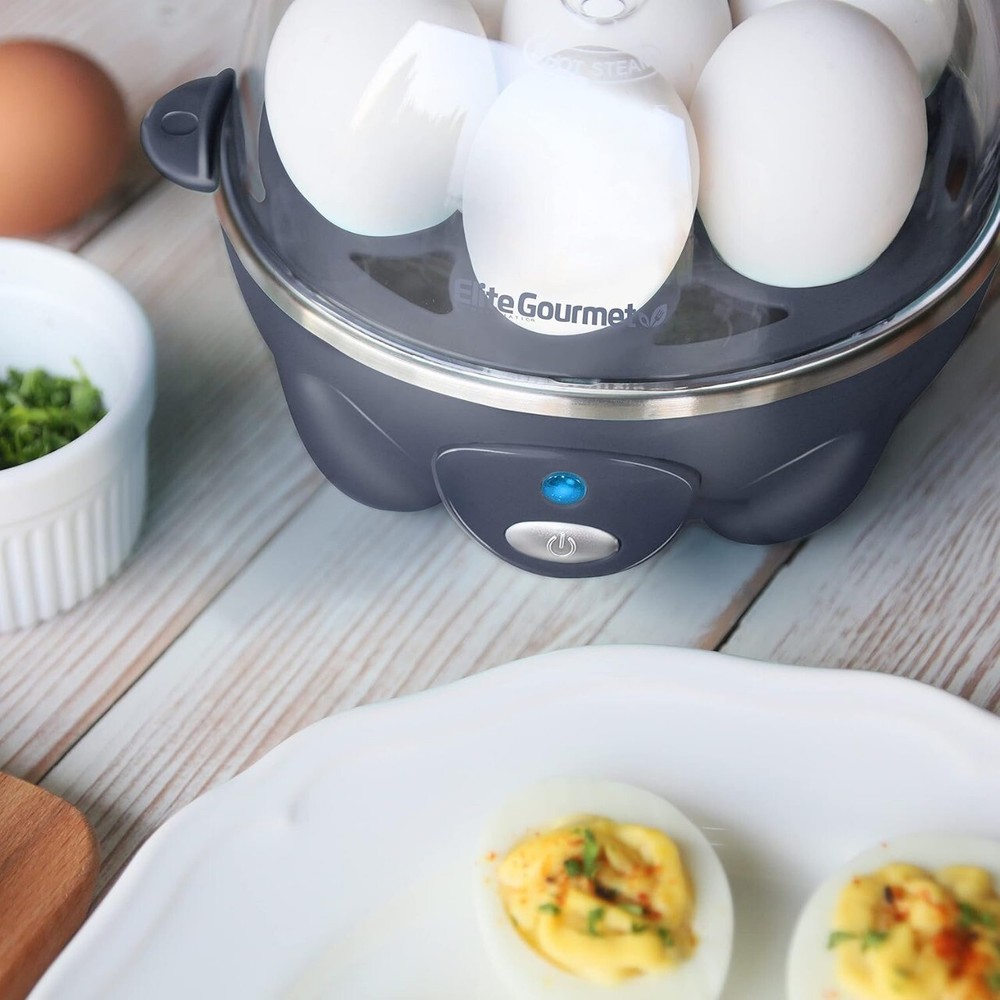 7-Egg Rapid Electric Egg Cooker for Hard-Boiled & Poached 7-Egg Rapid Electric Egg Cooker for Hard-Boiled & Poached