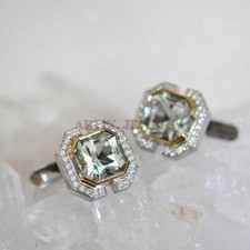 Natürliches Grün Amethyst Edelstein Mit 925 Sterling Silber #1838