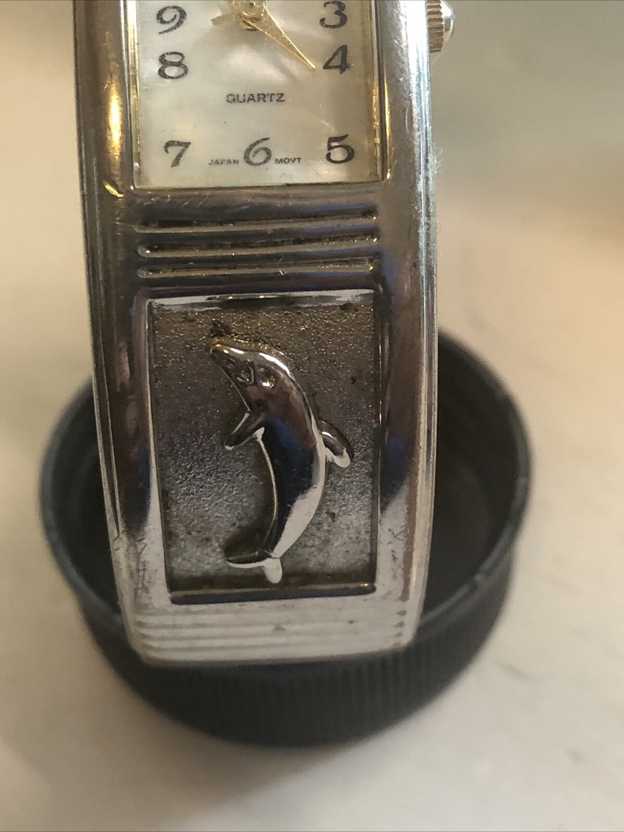 Vintage Xanadu Womens Ladies Dolphin Watch Bangle Bracelet  display picture 3