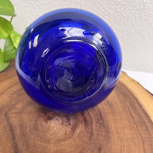 1960’s Tre Fuochi 24kt Gold Hand Painted Cobalt Blue Crystal Decanter - Picture 3 of 8
