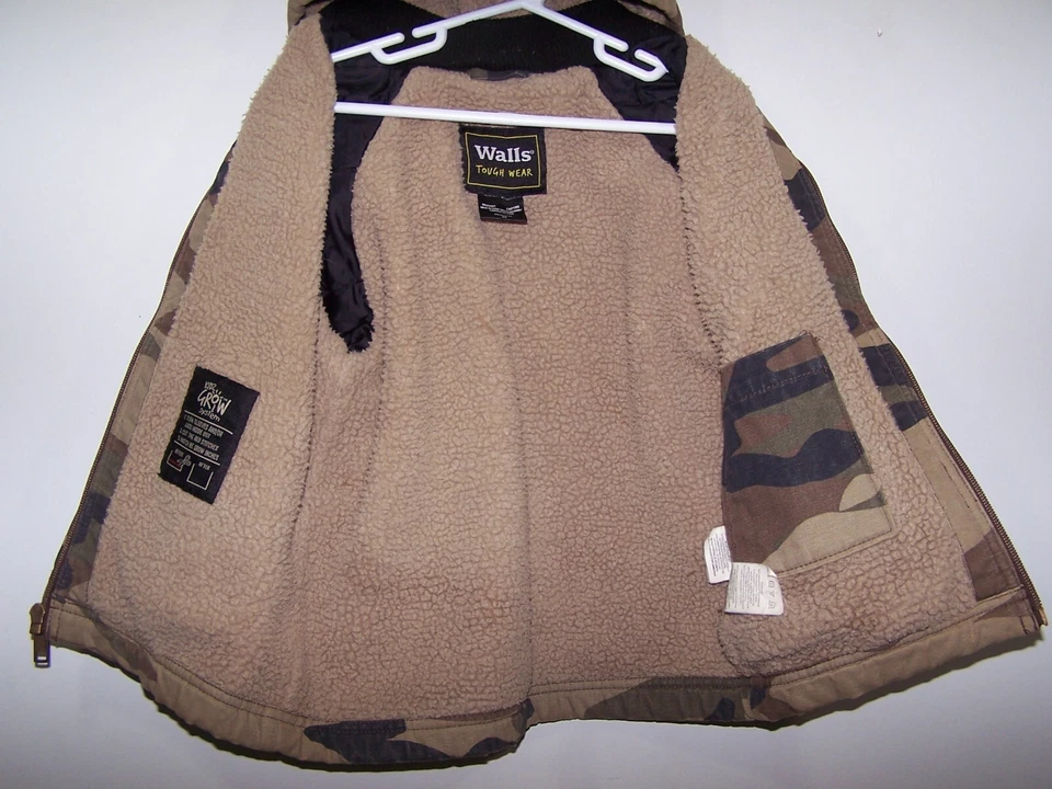 Chaqueta forrada de sherpa camuflaje resistente WALLS, caza - juvenil XS 4/5 Foto 2 de 3