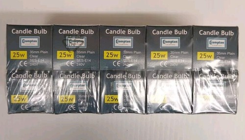 Quantità 10 x 25 Watt lampadine trasparenti lampade a candela - SES E14 Crompton (vecchio magazzino) - Foto 2 di 5