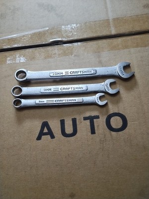 Lot of Three Craftsman Metric Combination Wrenches. 7, 9, and 10mm