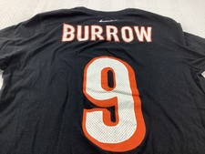 Cincinnati Bengals Shirt Mens M Black Nike Tee NFL Joe Burrow 9