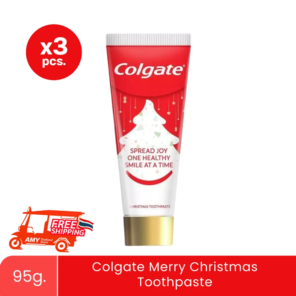 3 pcs Colgate Merry Christmas Toothpaste Fruit Punch Mocktail Flavor - Image 3 of 4
