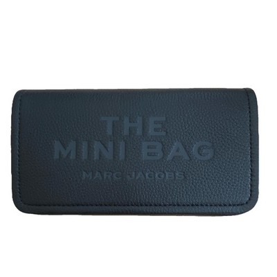 Marc Jacobs Mini Black Crossbody Bag w/ Strap, Pebbled, Gold Hardware, Logo