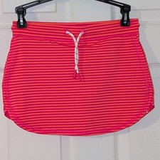 Vineyard Vines Girls Striped Sankaty Skort Pink Orange Med 10-12 NWT 60