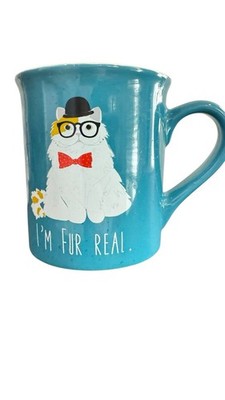 love your mug  I m Fur Real  Blue White Cat  14 oz Ceramic Coffee Mug