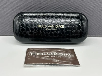 Ruud von dyke Brillenetui Hartschale Schwarz Brille Metall schlange Reptil - Bild 1 von 4