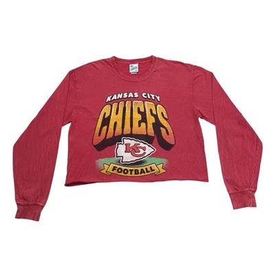 Kansas City Chiefs Shirt Womens Large L Red '47 Vintage Tubular NFL Football