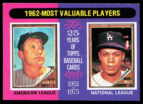 1962 MVPs (Mickey Mantle / Maury Wills) 1975 Topps #200