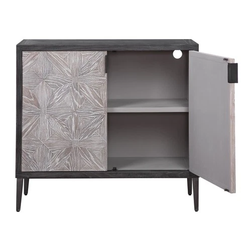 Uttermost 24957 Laurentia 37"W 2 Shelf Lodge Style Accent Cabinet - Grey - Picture 4 of 6