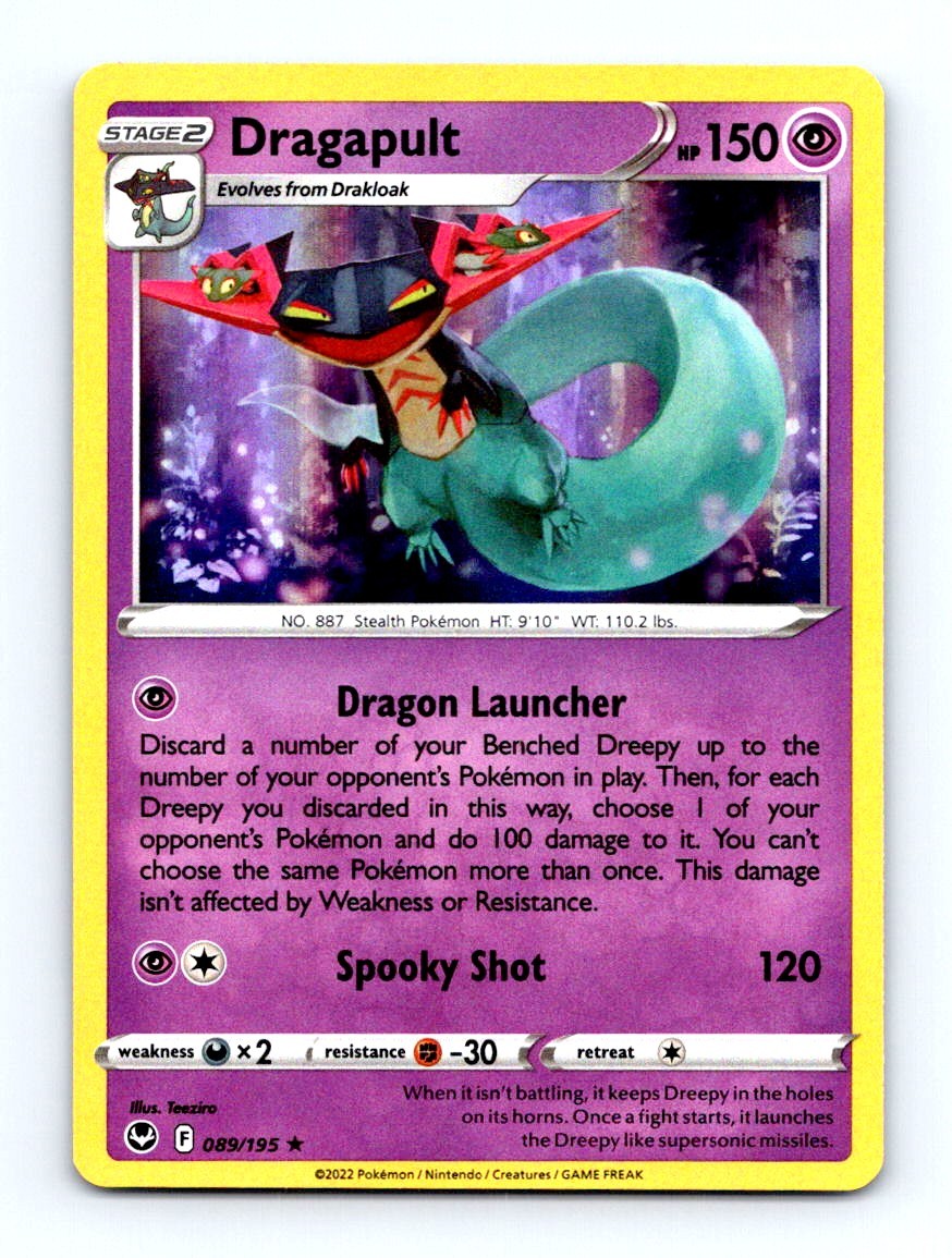 #89 2022 Silver Tempest Dragapult HOLO RARE
