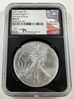 2021 $1 American Silver Eagle NGC MS70 US Coin Type 1 Heraldic FDOI Mercanti Sig