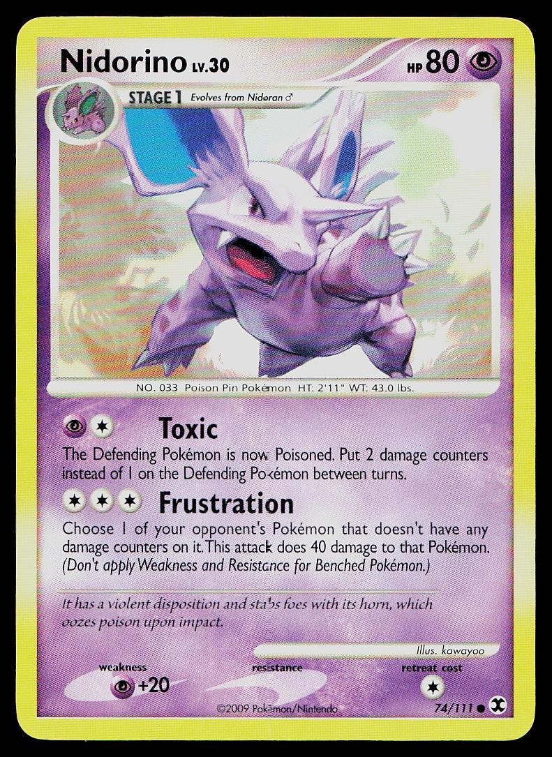 Pokemon Card Rising Rivals Nidorino 74/111 Common