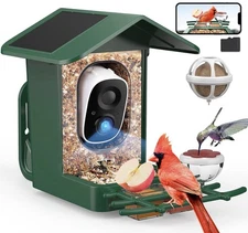 PeckCam® Bird Feeder with Camera Solar Powered, AI Identify and Auto Capture,