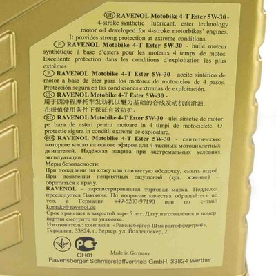 RAVENOL Ester Motorrad Öl 4T 5W30 vollsynth.1L