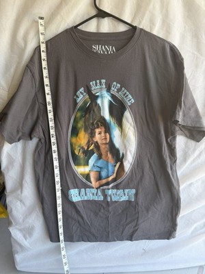 90s Shania Twain Any Man Of Mine chacoal short sleeve T shirt Reprint AN35313