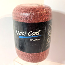 Maxi-Cord Macrame Skein Dusty Rose Yarn Braided 100 Yds, Polypropylene, USA Made