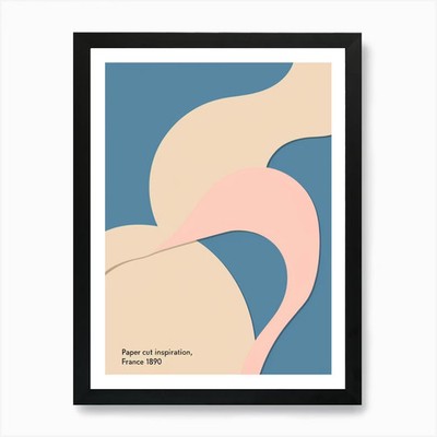 Papierschnitt Inspiration, Frankreich Kunst P gerahmtes Wandbild Poster Leinwanddruck Bild