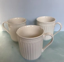 Mikasa ITALIAN COUNTRYSIDE Mug With Ribbed Design & Floral Border Set Of 3