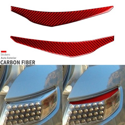 Red Carbon Fiber Rear Headlight Eyebrow Cover For Infiniti FX35 FX45 S50 2003-08