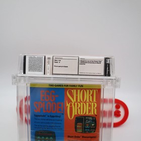 NES Nintendo SHORT ORDER / EGGSPLODE - WATA GRADED 8.0 A! NEW & Factory Sealed!