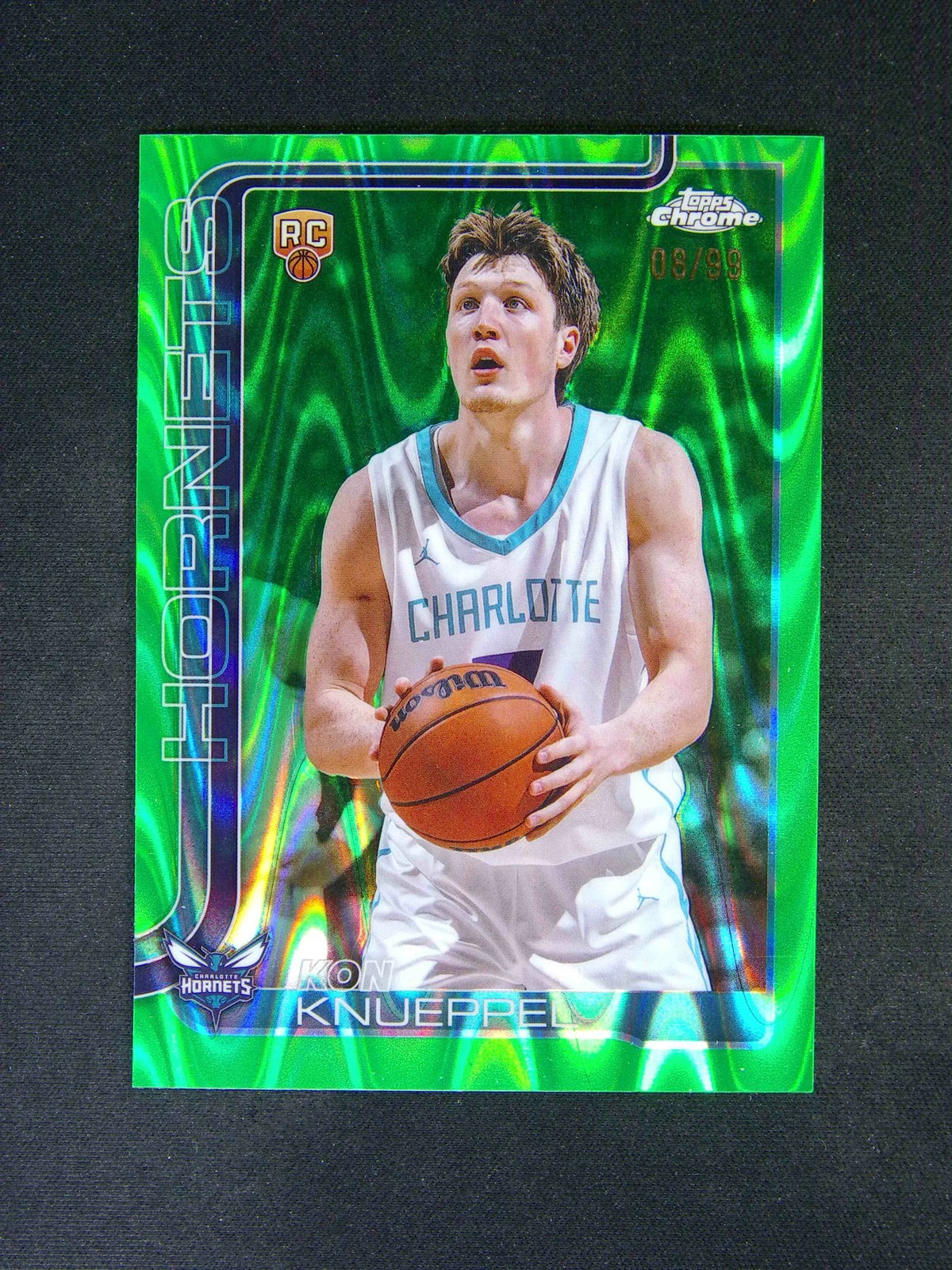 2025-26 Topps Chrome Kon Knueppel #254 RC Rookie Green Raywave Refractor /99