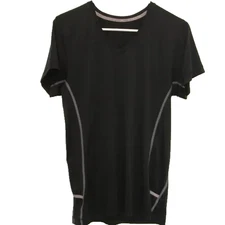 Sheex Performance Black Women's Short Sleeve Sleep Shirt, Large