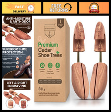 Cedar Shoe Trees for Men  Women - Sneaker Shaper  Widener, Durable  Adjustabl