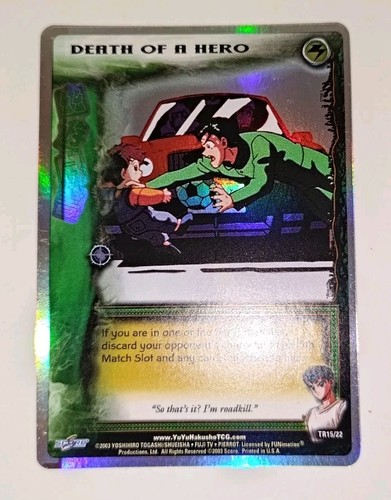 Yu Yu Hakusho TCG CCG Morte di un Eroe TR15/22 Spirit Pack 1 Carta Foil - Foto 3 di 5