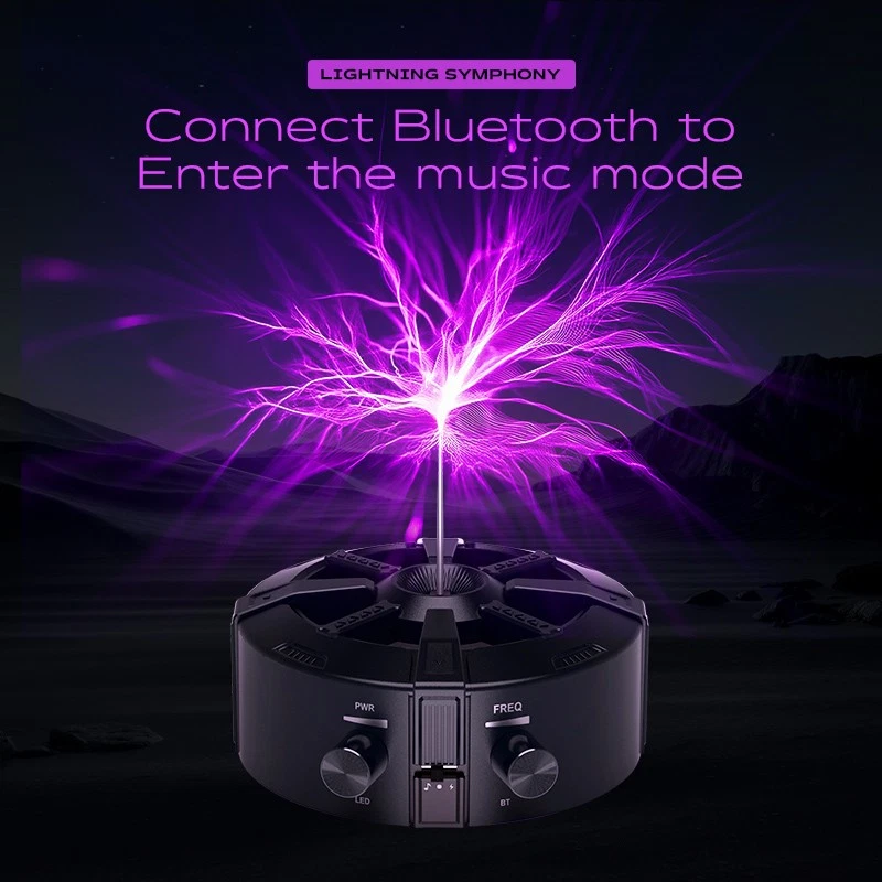 Tesla Coil Lightning Bluetooth Music Box Arc Lightning Wireless Demo Kit EU Plug - Bild 3 von 4