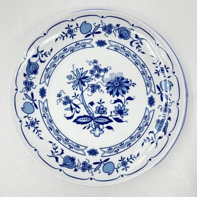Henneberg Zwiebelmuster Porzellan Teller Flachteller Dm 23 cm Tiefe 2,5 cm